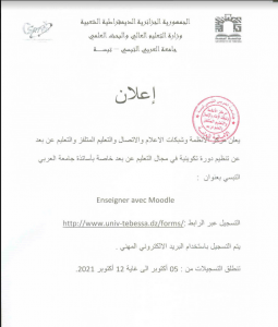 Read more about the article دورة تكوينية في مجال التعليم عن بعد