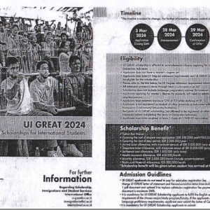 Deux programmes de bourses « UI Great » et « UI Shine